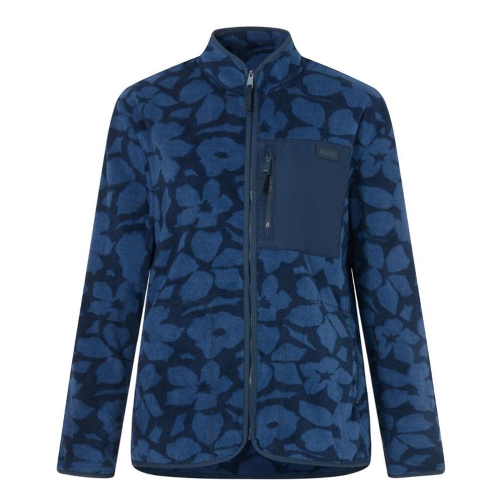 Regatta Womens/Ladies Frankie Shadow Flower Full Zip Fleece Jacket / Navy